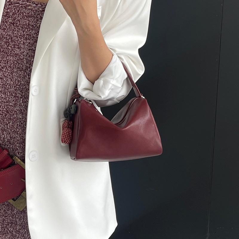 Вместительная сумка-подушка из натуральной кожи, маленькая квадратная сумка через плечо на одном плече, ручная сумка для ланч-бокса