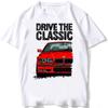 Retro Germany EUDM - E34 M5 Tshirts Summer Men Short Sleeve Old Legend E30 M3 Classic Car T-Shirt Boy Casual Tops Man White Tees