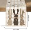Easter Bunny Linen Table Runner Bunny Dining Table Cloth Placemat Washable Table Flag Spring Holiday Happy Easter Decoration