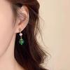 Natural Freshwater Pearl Green Agate Without Ear Holes, Ear Clips, Mosquito Coil Disc, Women's High Sense, New Chinese Niche Pendant Earrings 2026