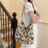 Large Capacity Shoulder Bag for Ladies Vintage Floral Cotton Shopping Bags Fashion Book Bag