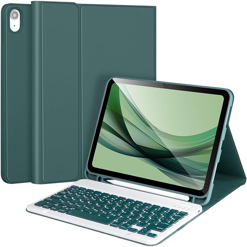 Защитный чехол для iPad 11-го поколения 10,9" со съемной Bluetooth-клавиатурой, магнитным держателем для стилуса и кожаной обложкой