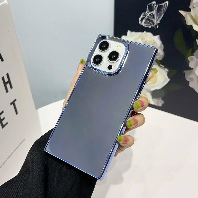 Однотонный тонкий глянцевый чехол для телефона iPhone 16 Pro Max 15 14 Pro 13 12 11 TPU мягкий противоударный защитный бампер для объектива