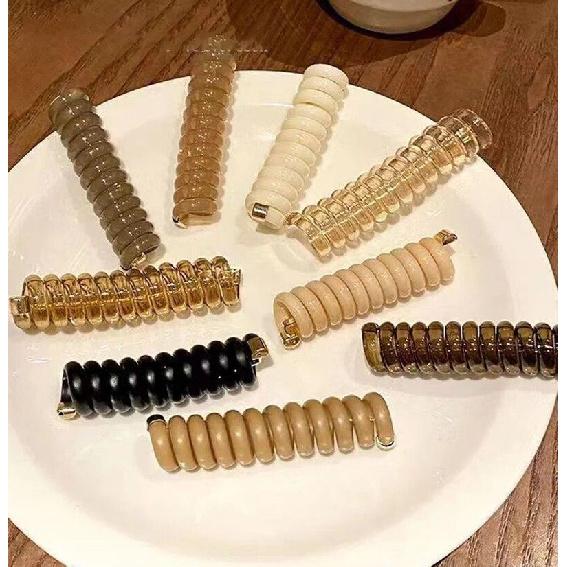 Эластичные резинки для волос для женщин и девочек, однотонные резинки для волос, спиральная катушка, резинка, хвостики, веревка для головы, аксессуары для волос