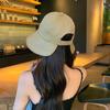 New Solid Color Soft Cotton Women Bucket Hat Spring Summer Adjustable Outdoor Beach Sun Hats Foldable Panama Caps Ponytail Cap