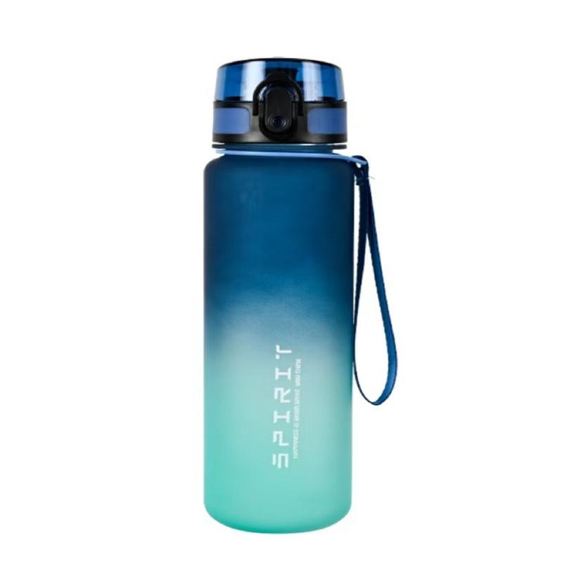 500 мл градиентная фитнес-бутылка для воды с отметками времени, герметичная, прочная, для велоспорта, бега, активного отдыха