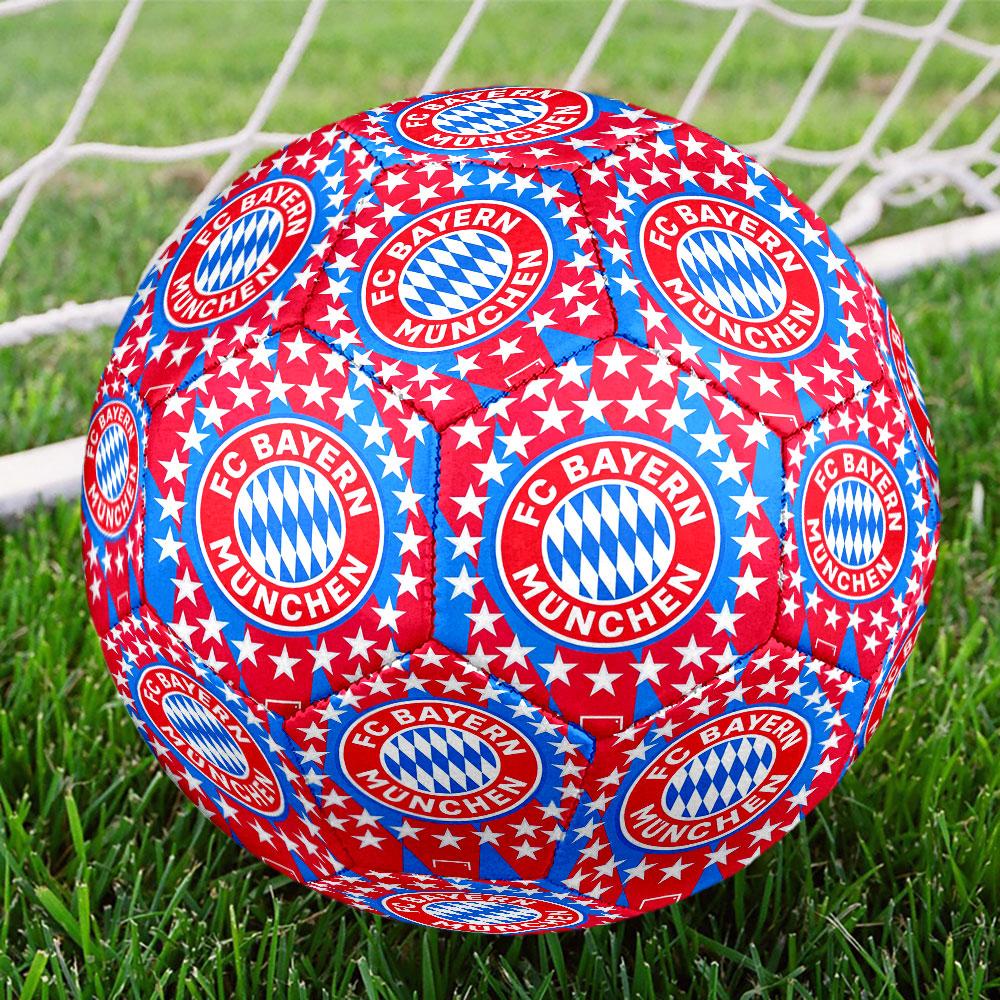 FC Bayern Print Size 5 Soccer Ball, Standard Match Football for Sports Game and Team Practice, Ideal Gift for Soccer Fans