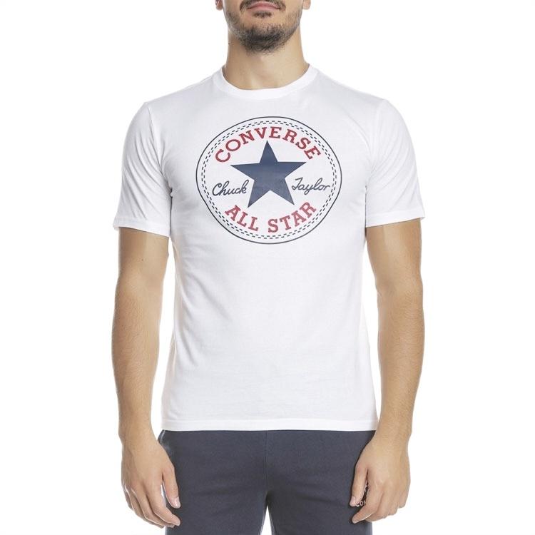Men's Converse All Star Classic Round Neck Short Sleeve White 10007887-102
