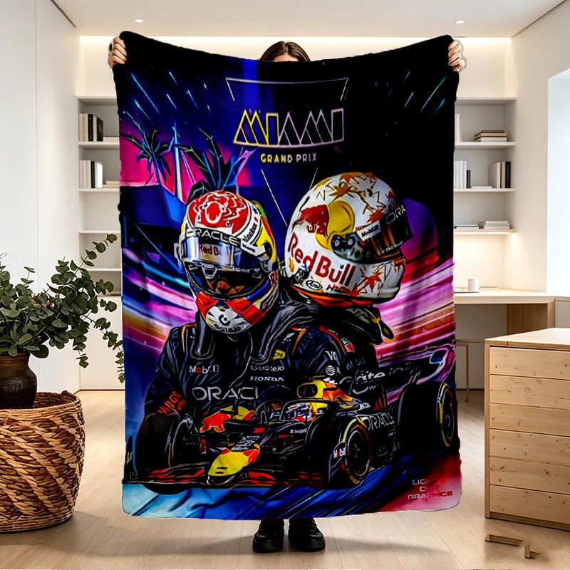 Плед Red Bull Racing - Мягкий и Удобный, для Спальни, Путешествий, Дивана, Домашнего Декора - Подарок на День Рождения, Рождество для Друга