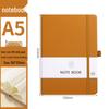 A6 Color Elastic Band Portable Notebook - Student Memo with Skin-Feel Leather Pocket Design