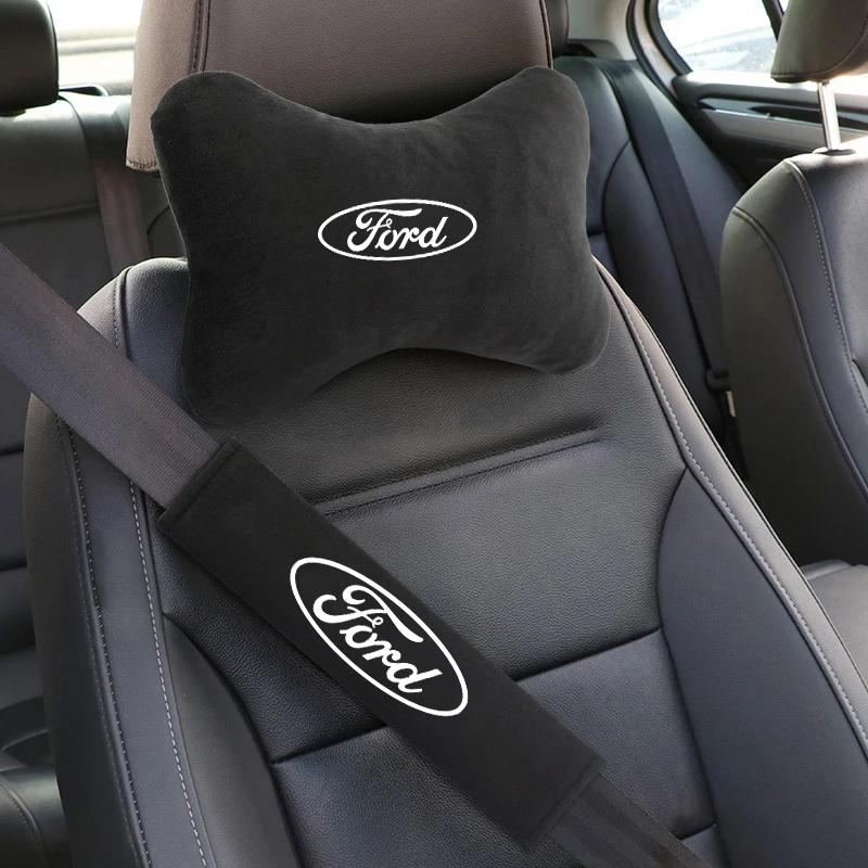 IYGU3 Car Seat Cervical Spine Neck Pillow Shoulder Pad Accessories For Ford Fiesta Focus mk2 mk3 Ranger Mondeo mk4 S-MAX Kuga