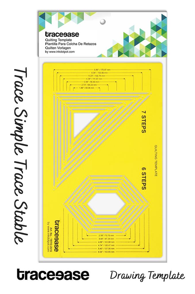 Traceease Шаблоны для квилтинга Трафареты для швейной машины своими руками Линейка для квилтинга Инструменты для квилтинга, шестиугольник и треугольник