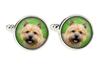 Norwich Terrier - cufflinks and tie with your photo, a suit decoration, men's jewelry from the Art-Dog brand.