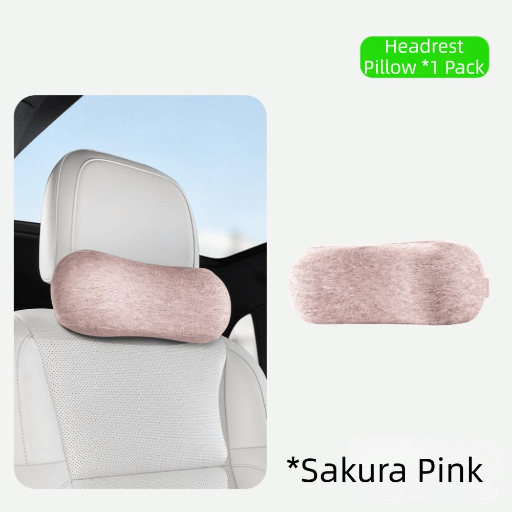 Soft Fabric Car Seat Headrest Breathable Fabric Neck Pillow Lumbar Cushion Waist Pillow Interior
