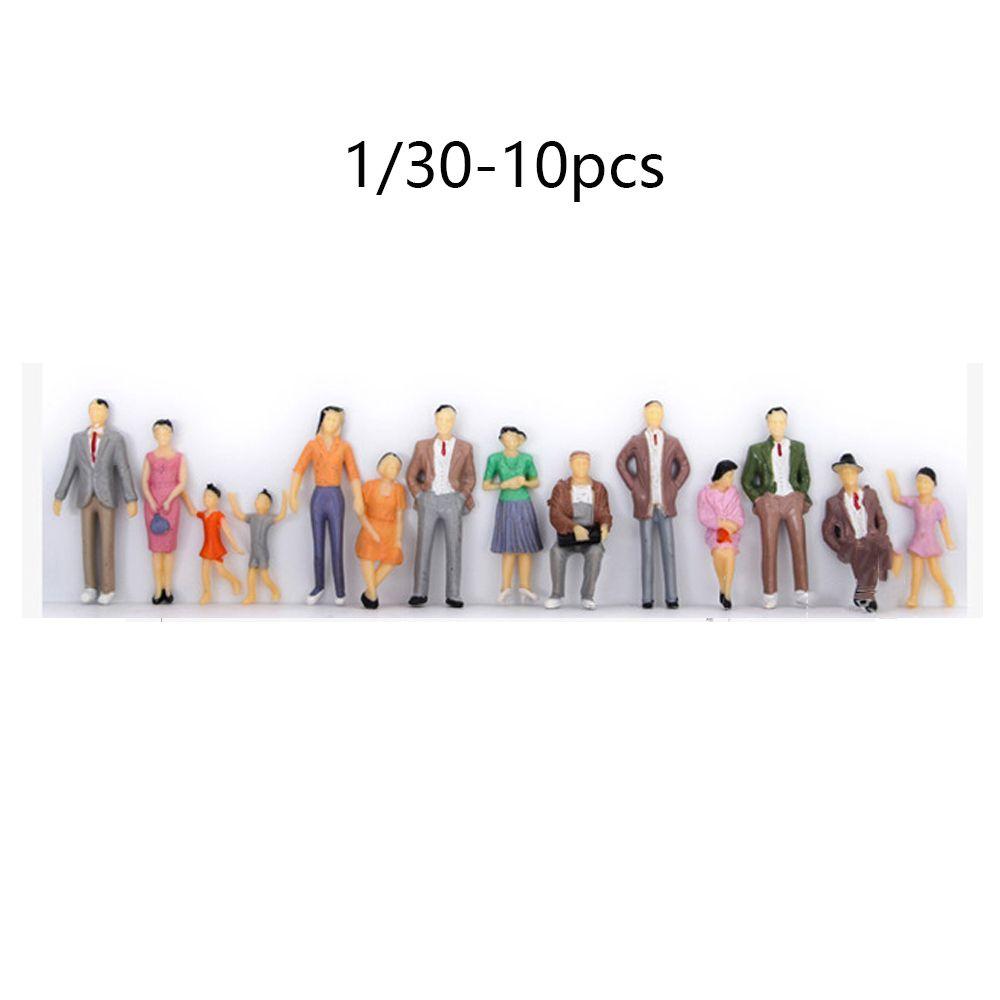 10шт 1:25/1:Масштаб 30 Разноцветные Фигурки Людей для Моделирования Пассажиры Сценарий Поезда Стоящие Люди Разные Позы