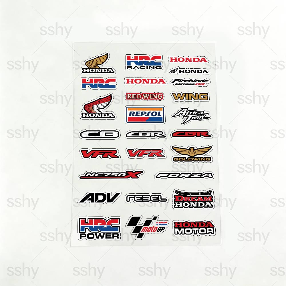 FOR HONDA HRC H WING Reflective Motorcycle Stickers Waterproof Vinyl Decals for Motorbike Helmet Fuel Tank Bike KP5