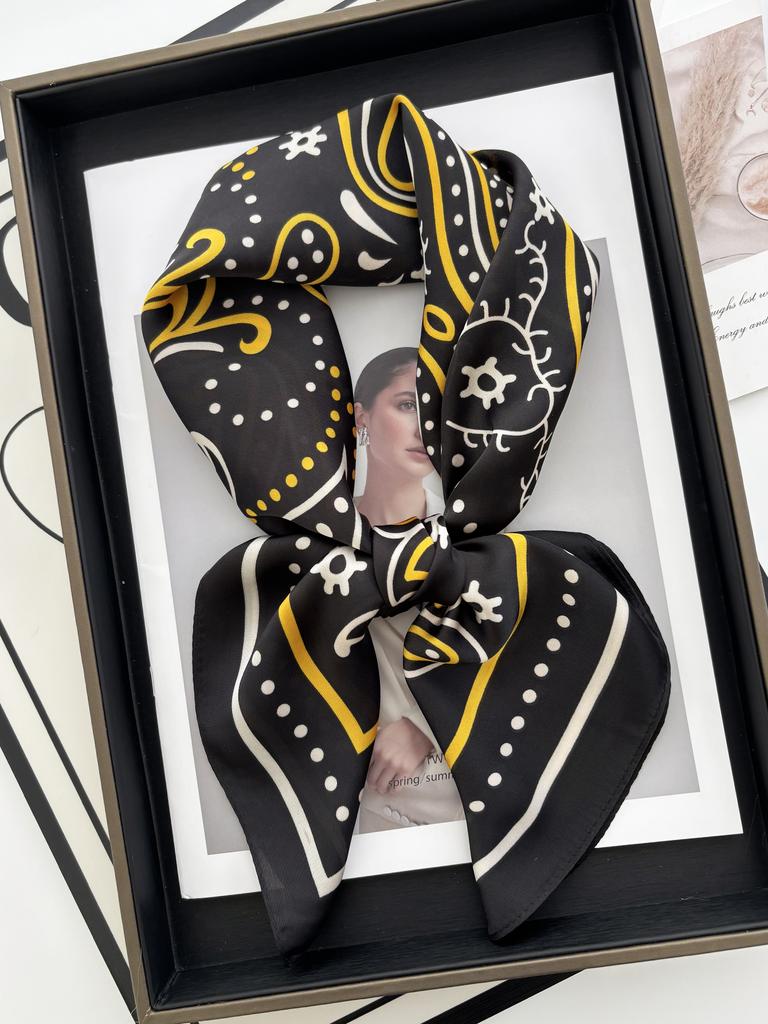 Luxury Polka Dot Silk Square Scarf Women Hijab Hair Bands Neckerchief Female Satin Shawl Ribbon Headband Fashion Wraps Bandana