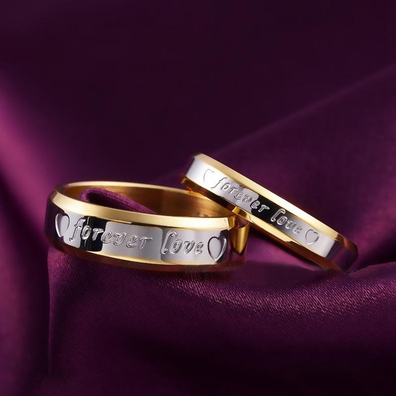 Кольцо из нержавеющей стали ForeverLove Love с надписью 4/6 мм, золото и серебро, эротические украшения для пар