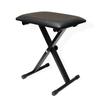 AKOZLIN Складной стул для фортепиано в форме буквы X, скамейка для клавиатуры с 3 уровнями регулировки высоты, стул для фортепиано, стул для клавиатуры, скамейка для клавиатуры, черный, ширина 40 x