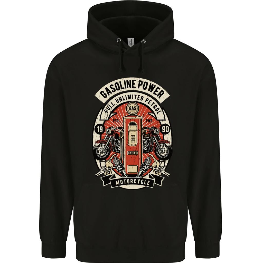 Gasoline Power Biker Motorcycle Motorbike Hoodie