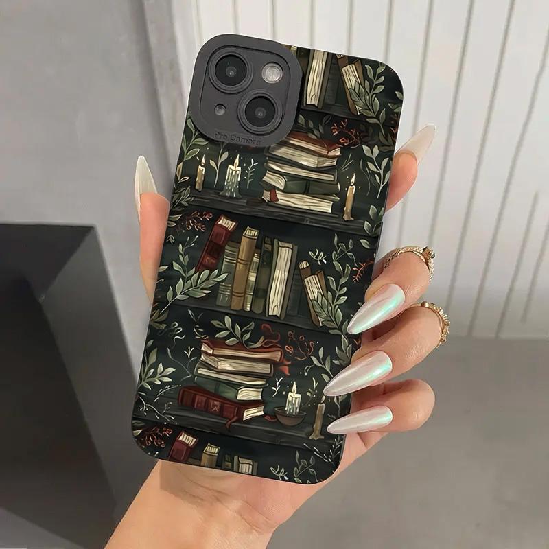 Креативный Красивый Чехол для Телефона с Рисунком Книги Для iPhone 11 12 13 14 15 16 17 Air Pro Max 16E 7 8 Plus X XR XS SE2 Ударопрочный Чехол