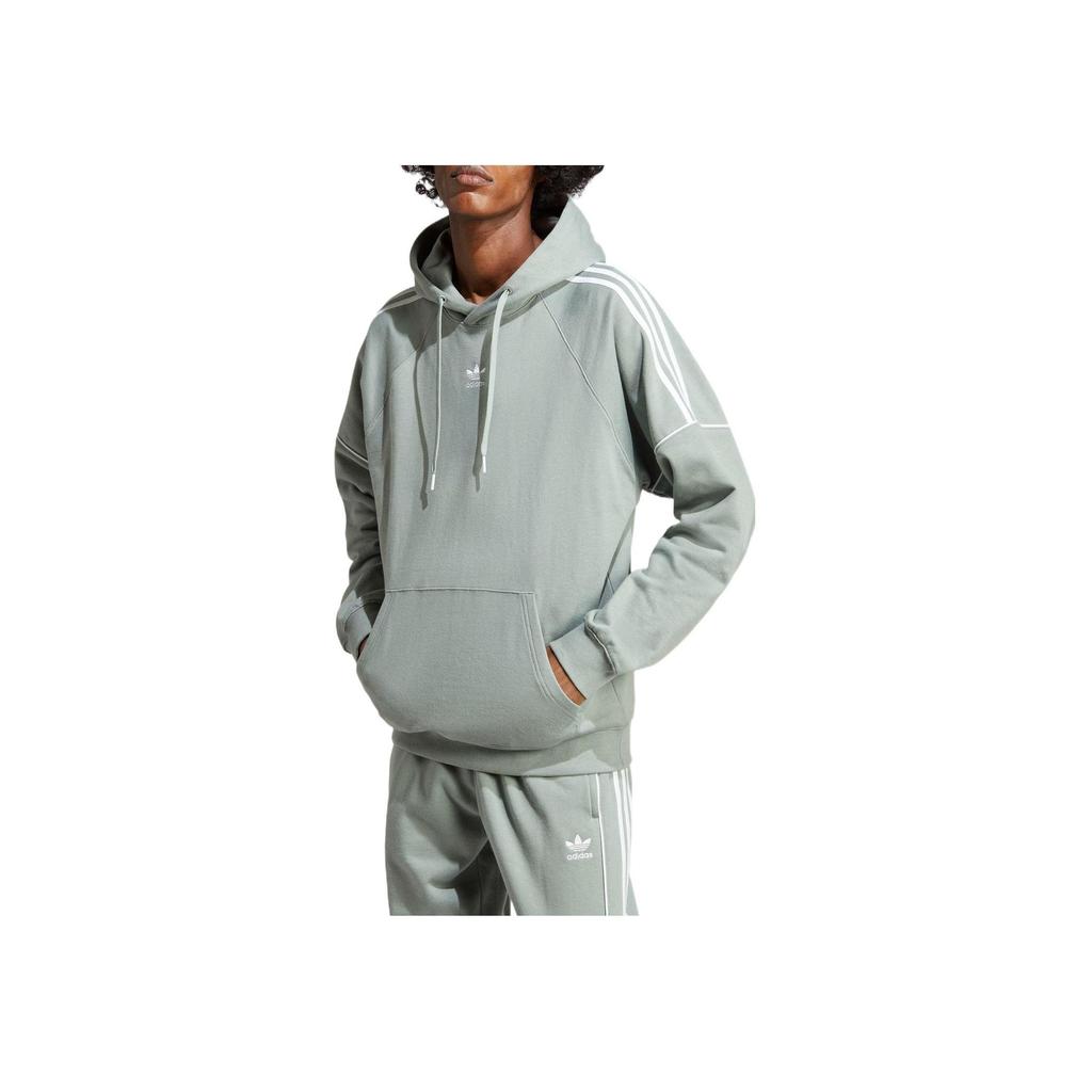 adidas Оригинальная серо-зеленая свободная толстовка с капюшоном унисекс IB8688