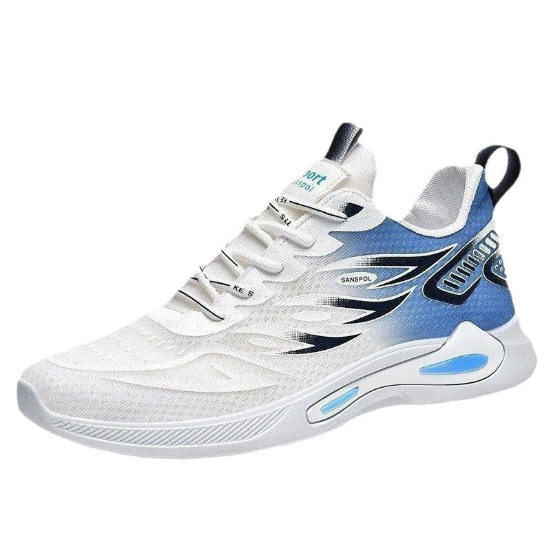 Летне-осенние новые мужские повседневные кроссовки для бега из ледяного шелка, сетчатые, легкие, дышащие, с медленной амортизацией, модная мужская обувь