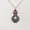 Розовый Турмалин Камень Дизайнерский Серебряный Кулон 1,8" Женские Украшения Для Женщин CP-45-4