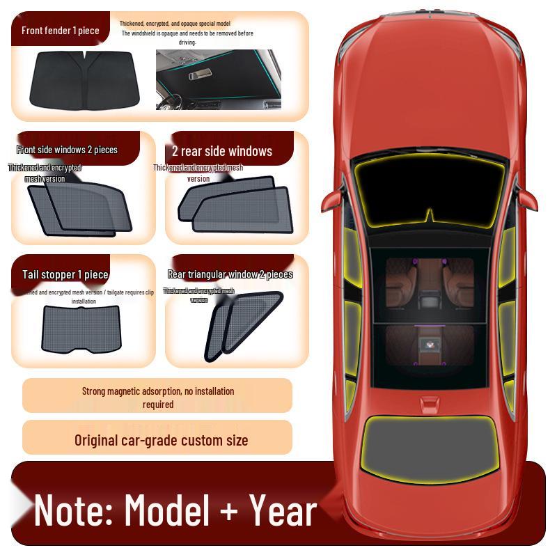 AION V T-Rex Car Window Magnetic Sunshade: UV Protection, Heat Insulation, Side Window Mesh