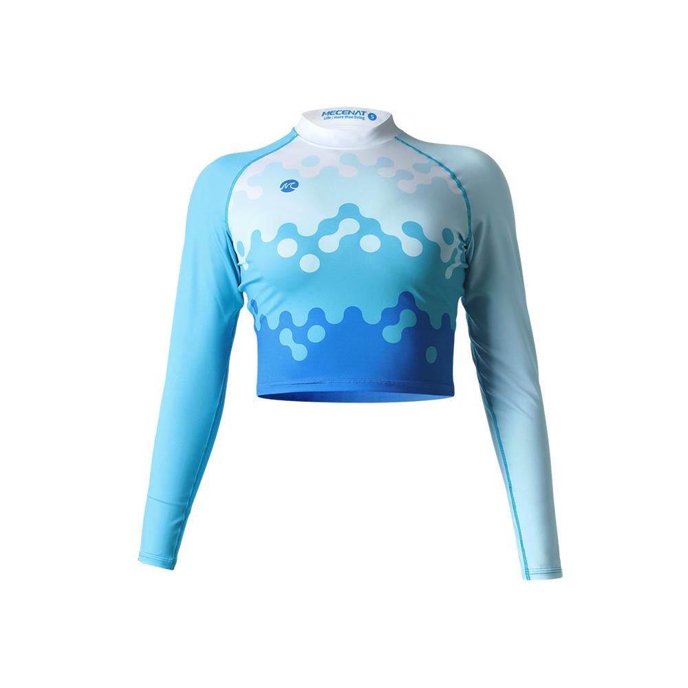 MCNSPORTS Топ с длинным рукавом Wave Crop Rash Guard