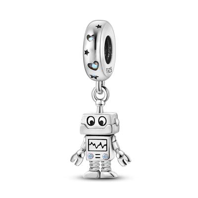 Прекрасные подвески-роботы Walli Mechanic Bot, бусины, подходят для оригинального модного браслета, ожерелье, подвеска из стерлингового серебра 925 пробы, ювелирные изделия
