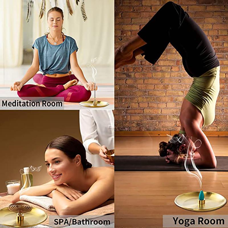 Креативная металлическая курильница, латунная тыква и 9 отверстий, подставка для благовоний, подставка для благовоний, зольный лоток, буддийские принадлежности, домашний декор