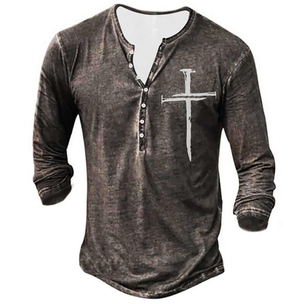 Мужская футболка с длинным рукавом с графическим и вышитым рисунком, модная весенняя толстовка с длинным рукавом и принтом