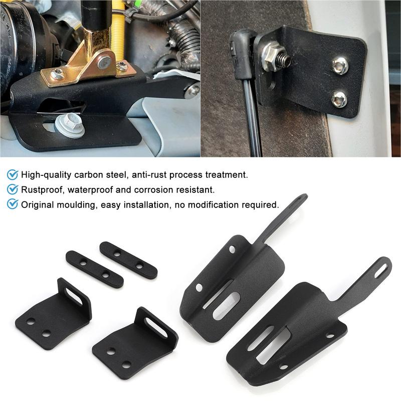 1 Pair Front Hood Lift Support Kit Struts Bar Rods Assist Kit For Jeep Wrangler JK Models 2011-2018 Gas Spring Bracket