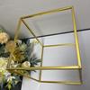 Flower Display Stand Gold Tall Floor Vase Plant Shelf Detachable Metal Flower