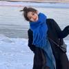 Solid Color Haze Blue Scarf Female Winter Fluffy Hair Thickened Student White Student Warm Scarf Blue Scarf