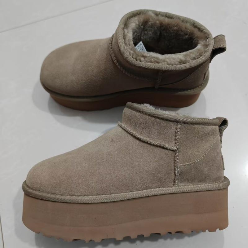 Мода 2025 Новые Женские Дизайнерские Зимние Туфли Мех Женские Высокие Каблуки Платформа Снежные Ботильоны Классические Мини Роскошные Botas Mujer Zapatos