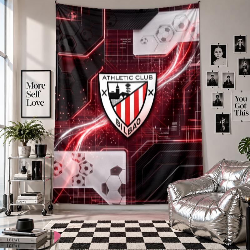 Athletic Bilbao Football Wall Tapestry Home Decor Wall Hanging Cloth for Bedroom Living Room Background
