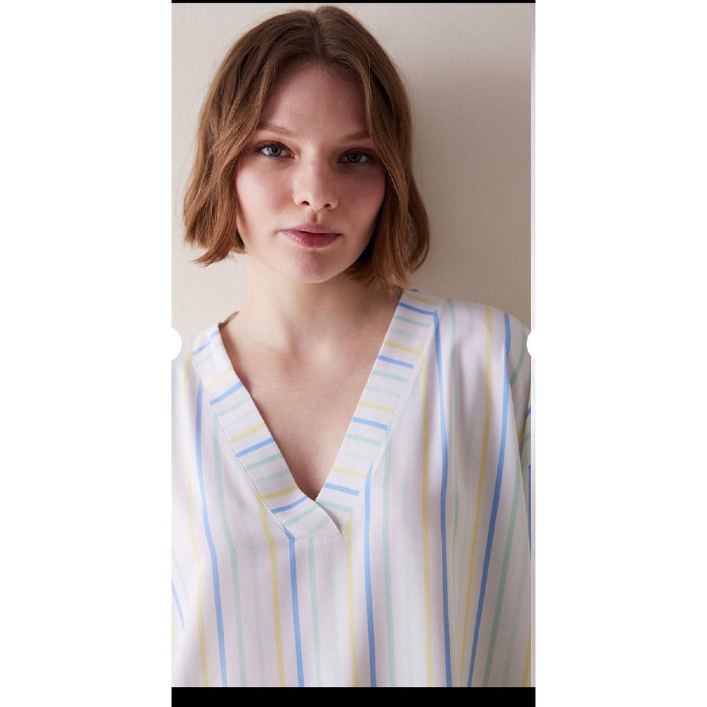 Colored Stripes Multicolored Shorts Pajama Set