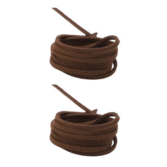 2 шт. бархатной веревки длиной 4 м и шириной 3 мм бархатный шнур для самостоятельного изготовления шнурков для обуви, изготовления ювелирных изделий, ремешков, ожерелий, браслетов, плетеных веревок
