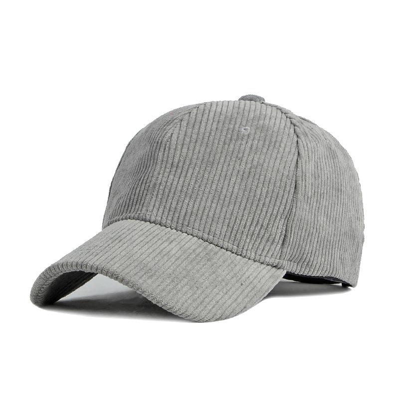 New Autumn and Winter Solid Color Corduroy Baseball Cap for Men and Women, Simple Duckbill Cap