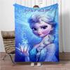 Персонализированное именное одеяло, Disney Cartoon Frozen Princess Elsa, теплые одеяла для взрослых и детей и удобные одеяла
