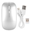 HXSJ M80 2.4G Ergonomic Wireless Rechargeable Silent Mouse with USB Receiver (Silver)