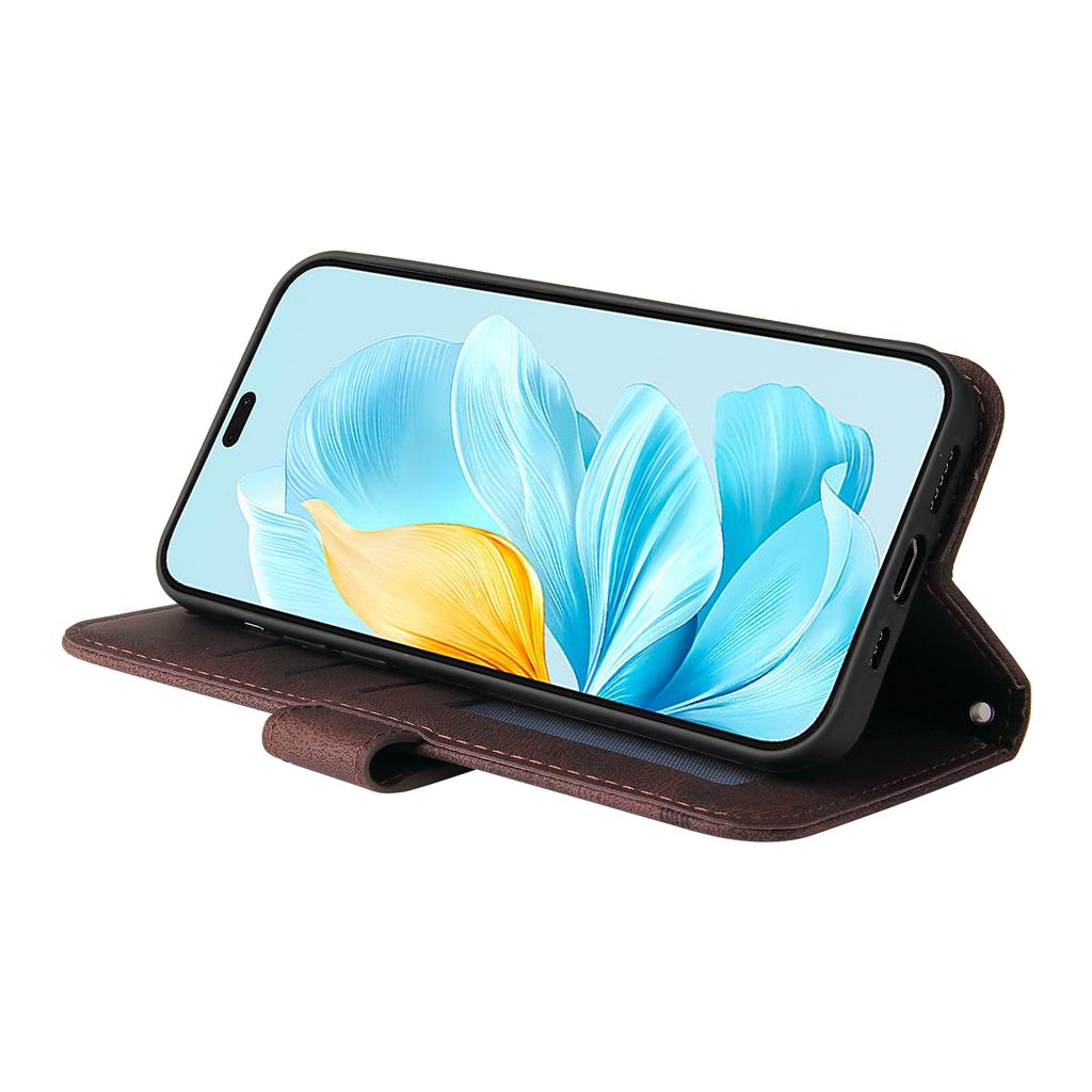 For Honor 200 Lite Leather Wallet Cases Skin Touch Phone Cover Stand with Strap