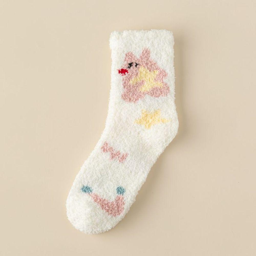 Warm Cotton Socks Winter Floor Socks Sleep Socks Coral Velvet Socks Women