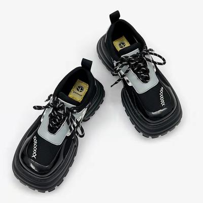 Зимне-осенние кожаные туфли на толстой подошве для женщин, ретро японский стиль, квадратный носок, повседневные, с большой спортивной головой куклы