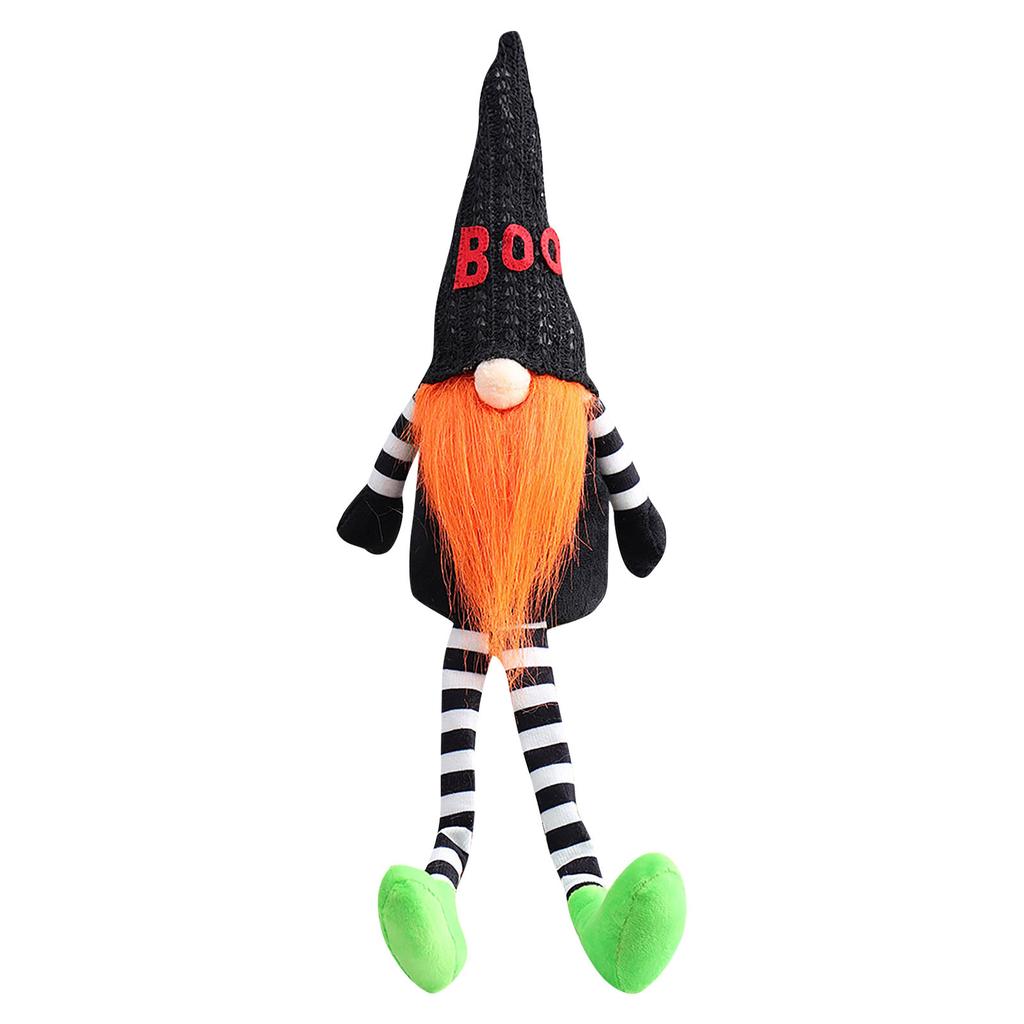 Halloween Decoration Long Legs Faceless Doll Black Witch Cloak Hat