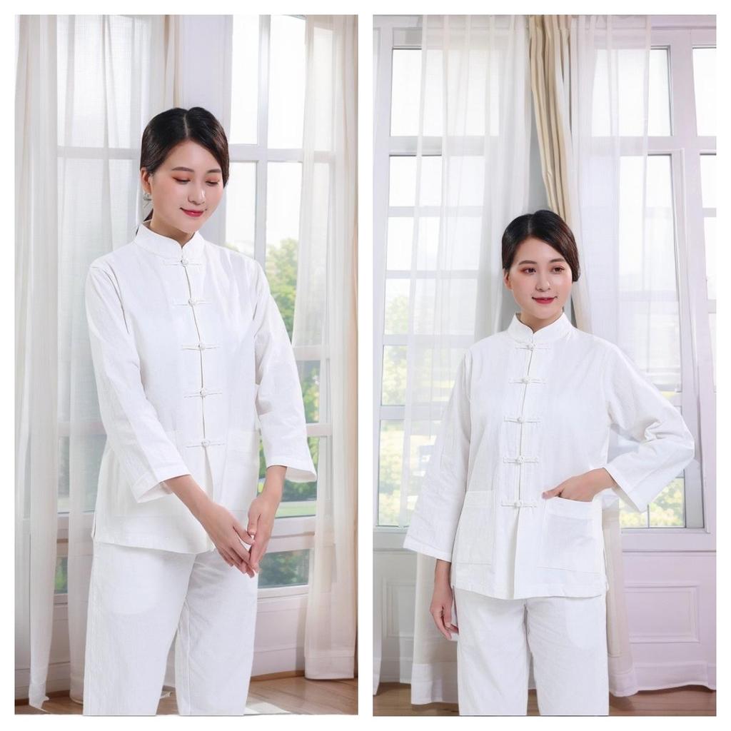 Haiqing Unisex Zen Meditation Clothing Pure Cotton Set for All Seasons