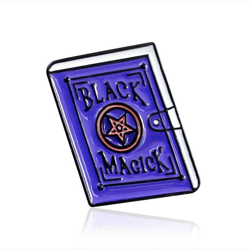 Эмалевая брошь премиум-качества с изображением ведьминских инструментов, черепа, кошки для Хэллоуина