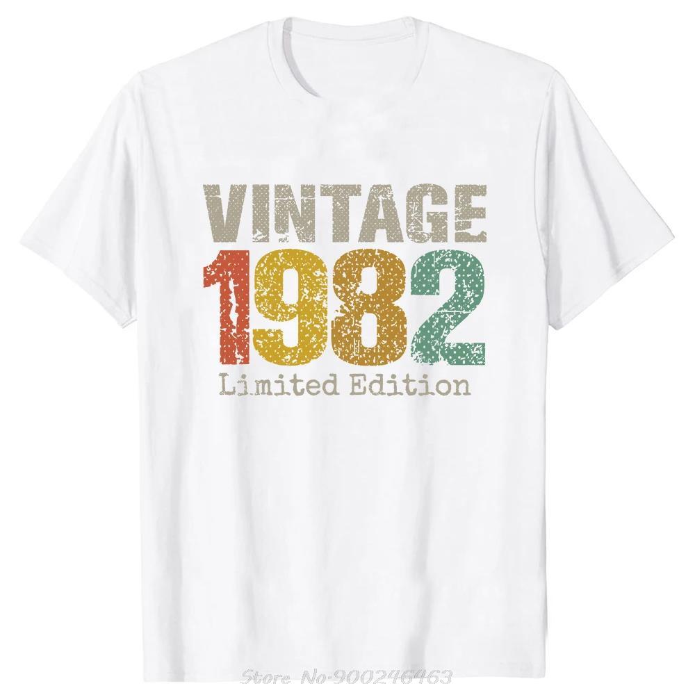 Funny Made In 1982 Limited Edition 42 Years Of Being Awesome T-shirt Summer Cotton Tshirt Birthday Gifts Oversized Men T Shirt
